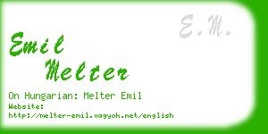 emil melter business card